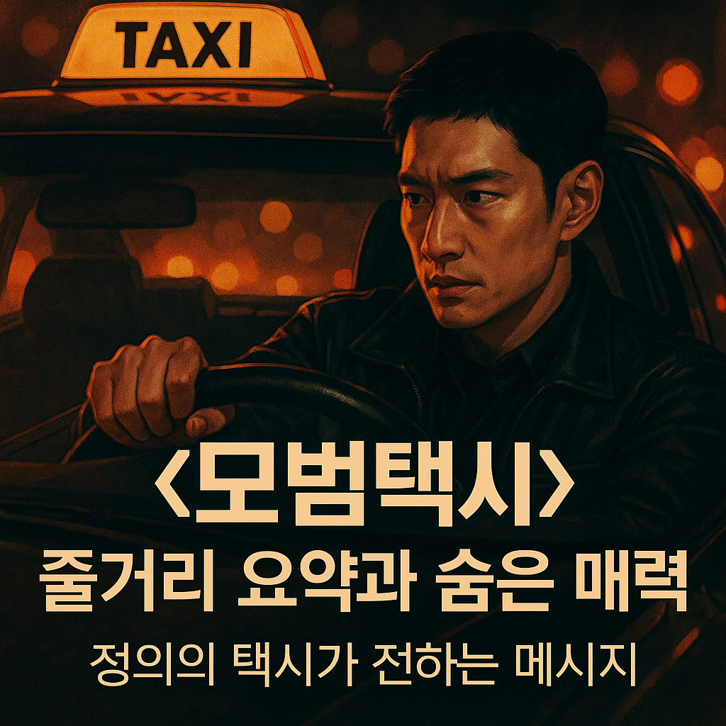 <모범택시> 줄거리 요약과 숨은 매력 - 정의의 택시가 전하는 메시지