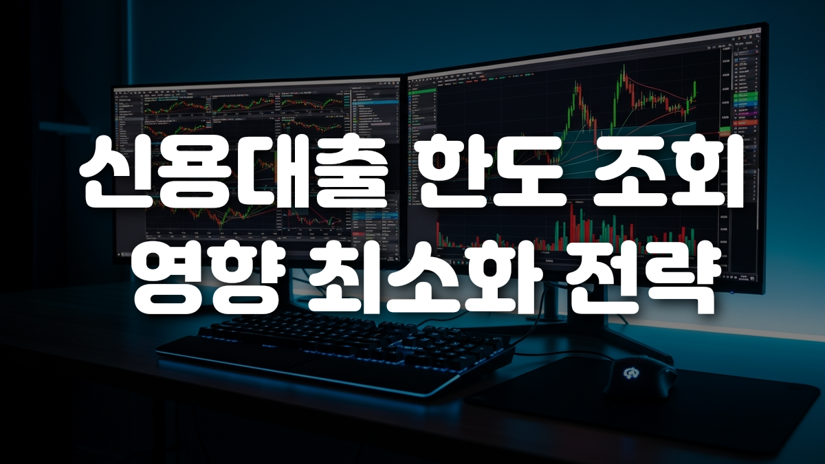 신용대출 한도 조회 영향 최소화 전략