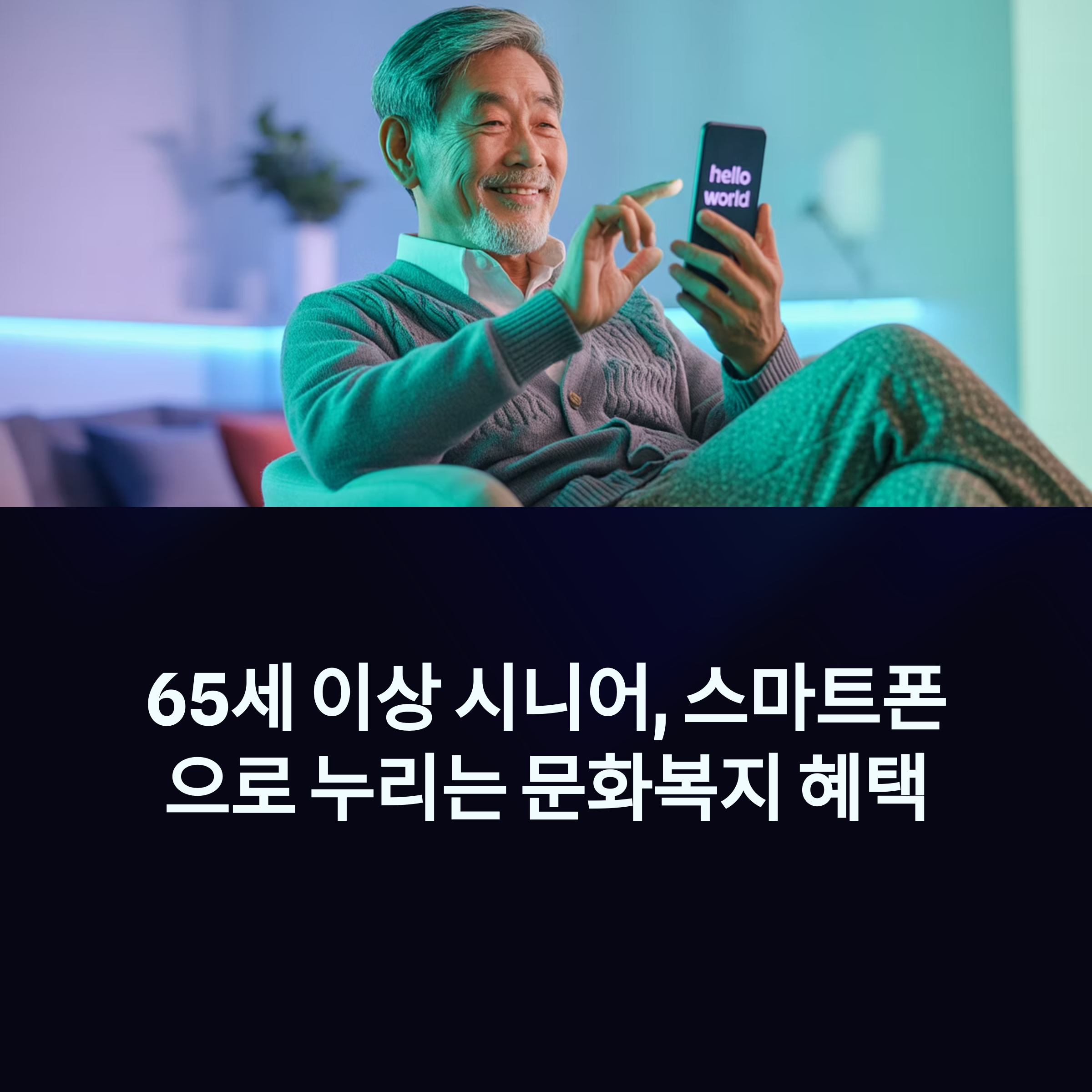 65세 이상 시니어 스마트폰으로 누리는 문화복지