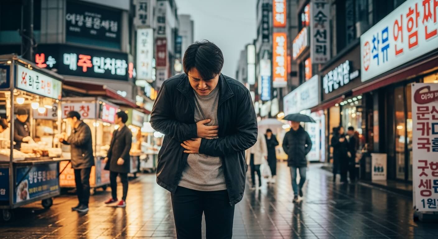 왼쪽 갈비뼈 아래 통증