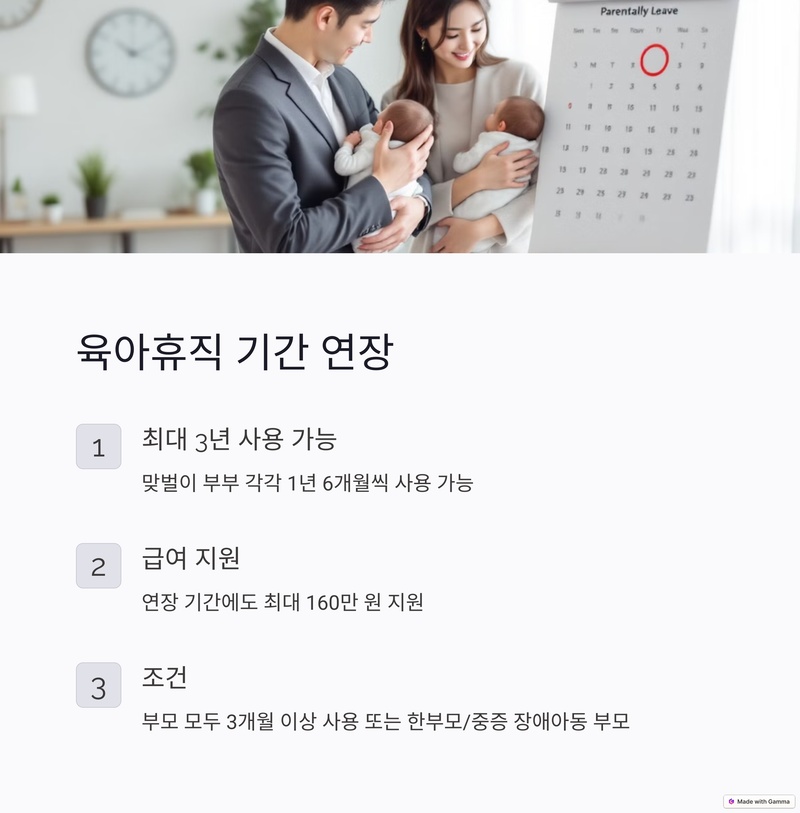 육아휴직 최대 1년 6개월 사용 가능