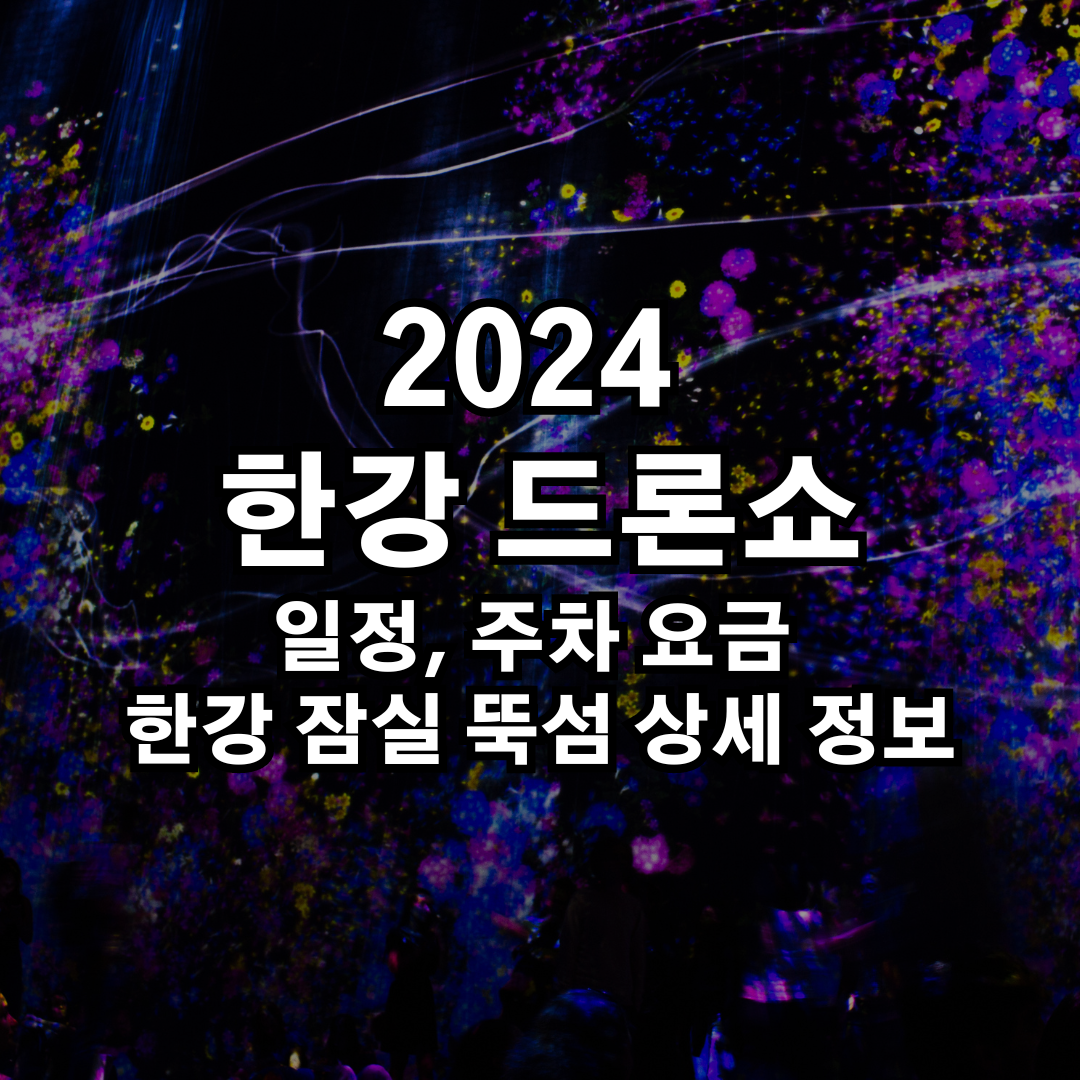 2024 한강 드론 라이트쇼 일정, 주차 요금 한강 잠실 뚝섬 상세 정보