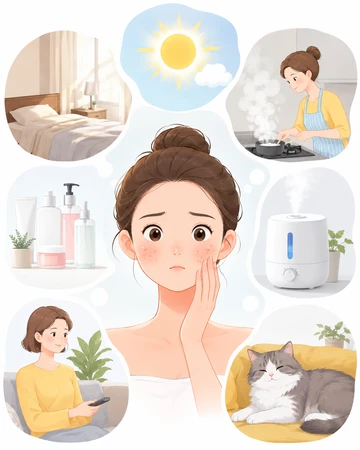 생활 환경으로 피부가 예민해진 모습14