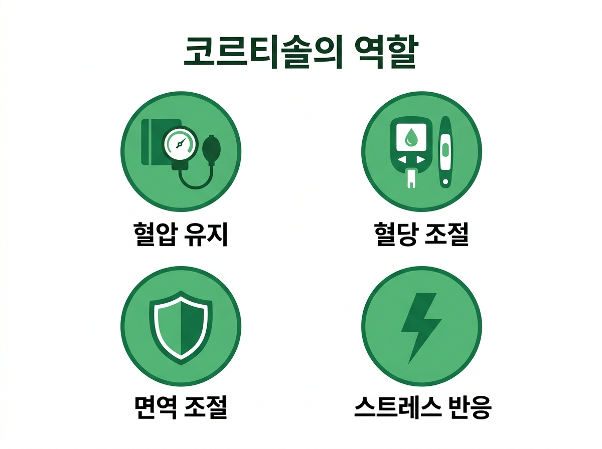 부신저하증 코르티솔 결핍 역할 설명 이미지