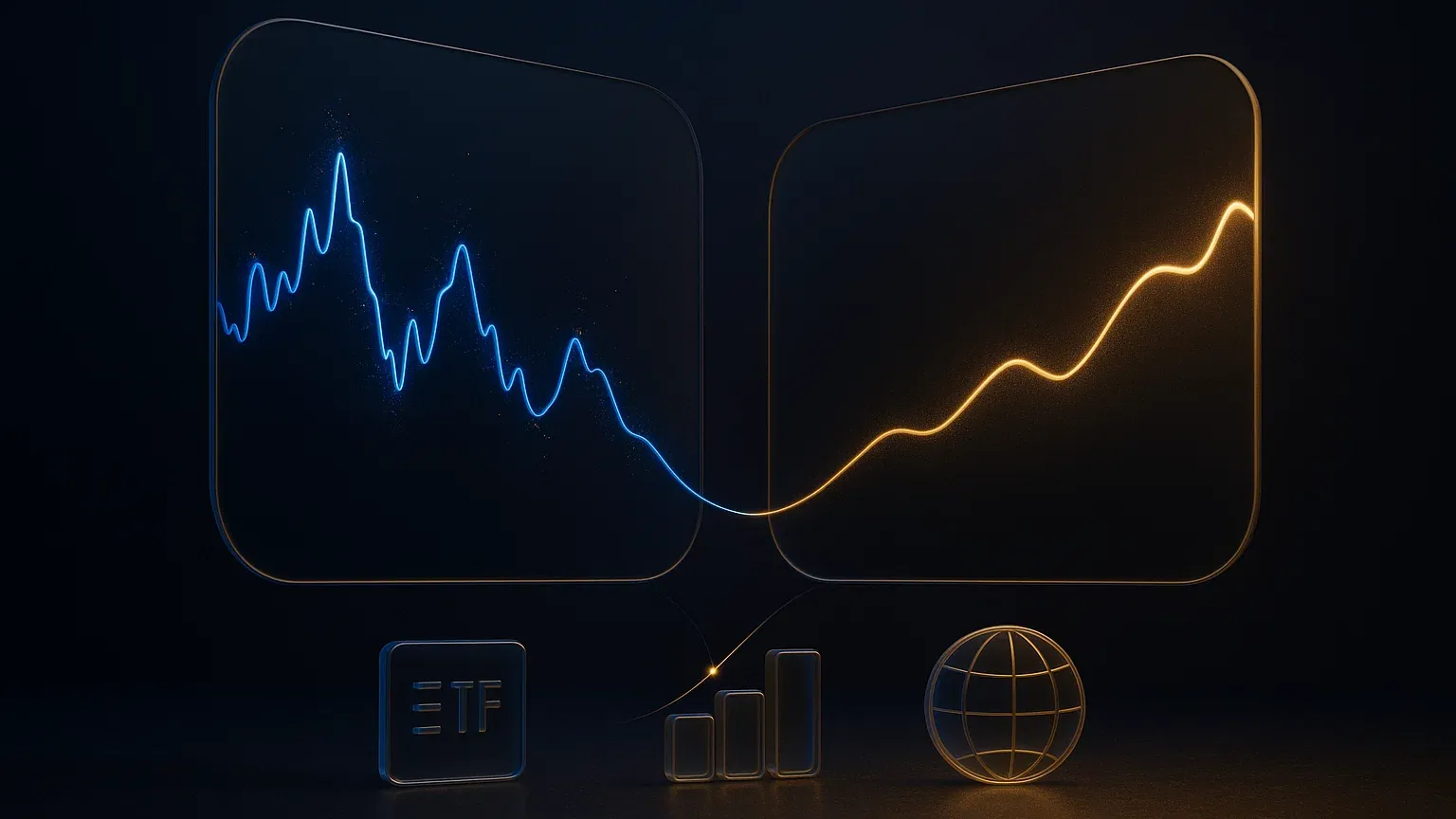 원달러 환율 차트와 해외투자 수익률 그래프가 함께 표시된 분석 이미지
