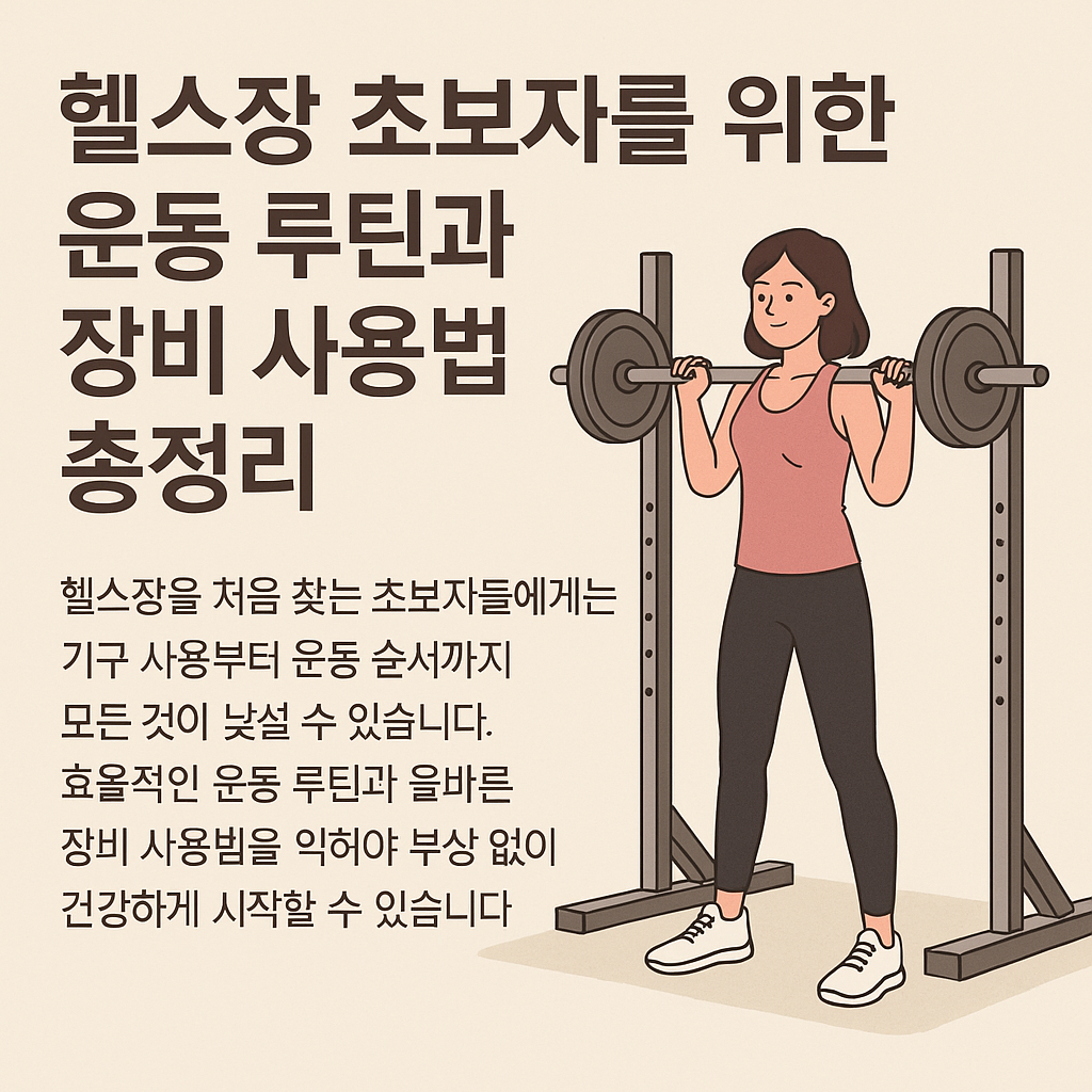 헬스장 초보자를 위한 운동 루틴과 장비 사용법 총정리
