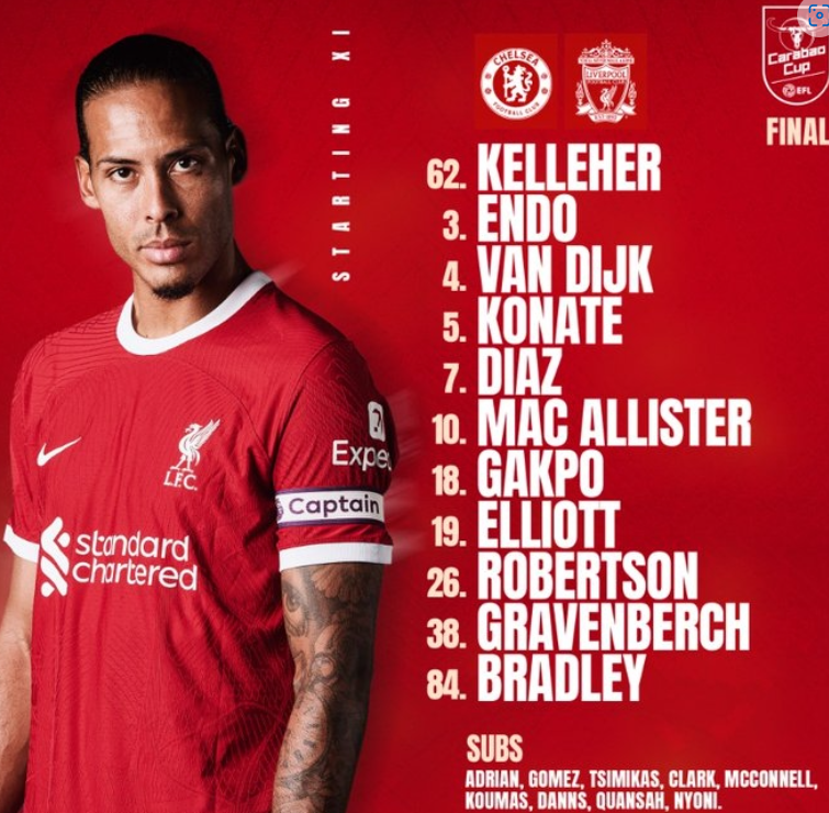첼시 리버풀 결승 선발 라인업