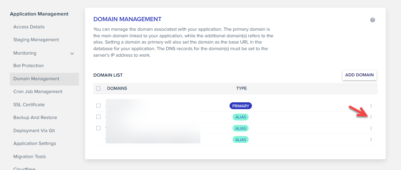 클라우드웨이즈: 주 도메인(Primary Domain) 설정하기