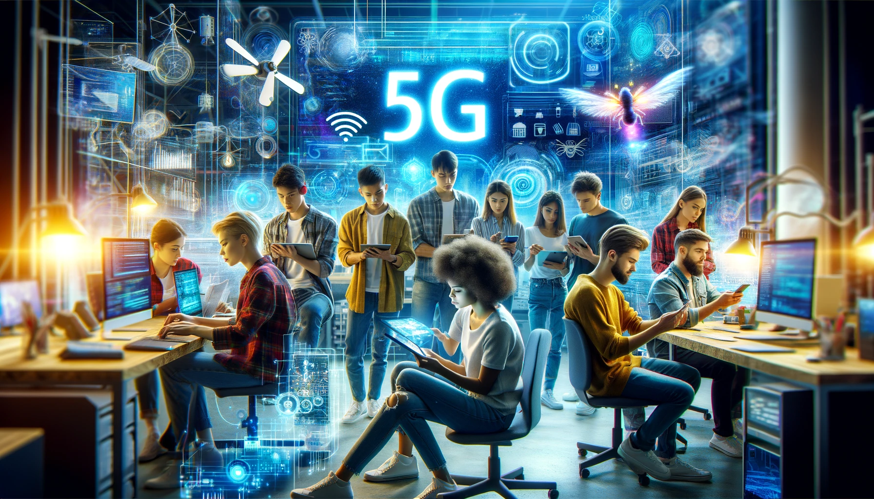 혁신을 주도하는 젊은 기업가를 묘사한 이미지