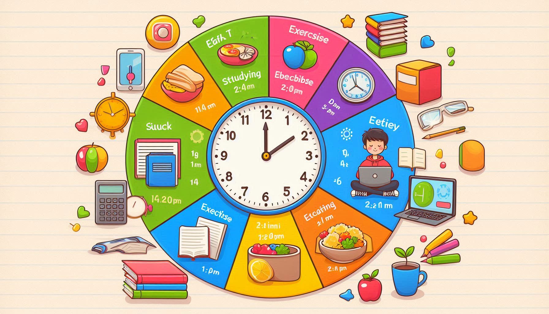 공부 시간 다이어그램