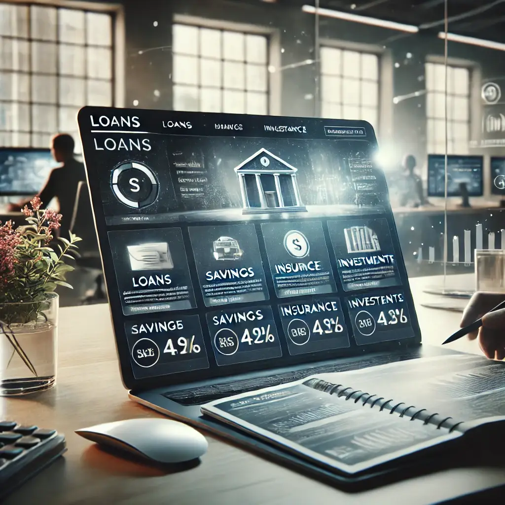 노트북에 금융과 관련된 화면이 나와있다