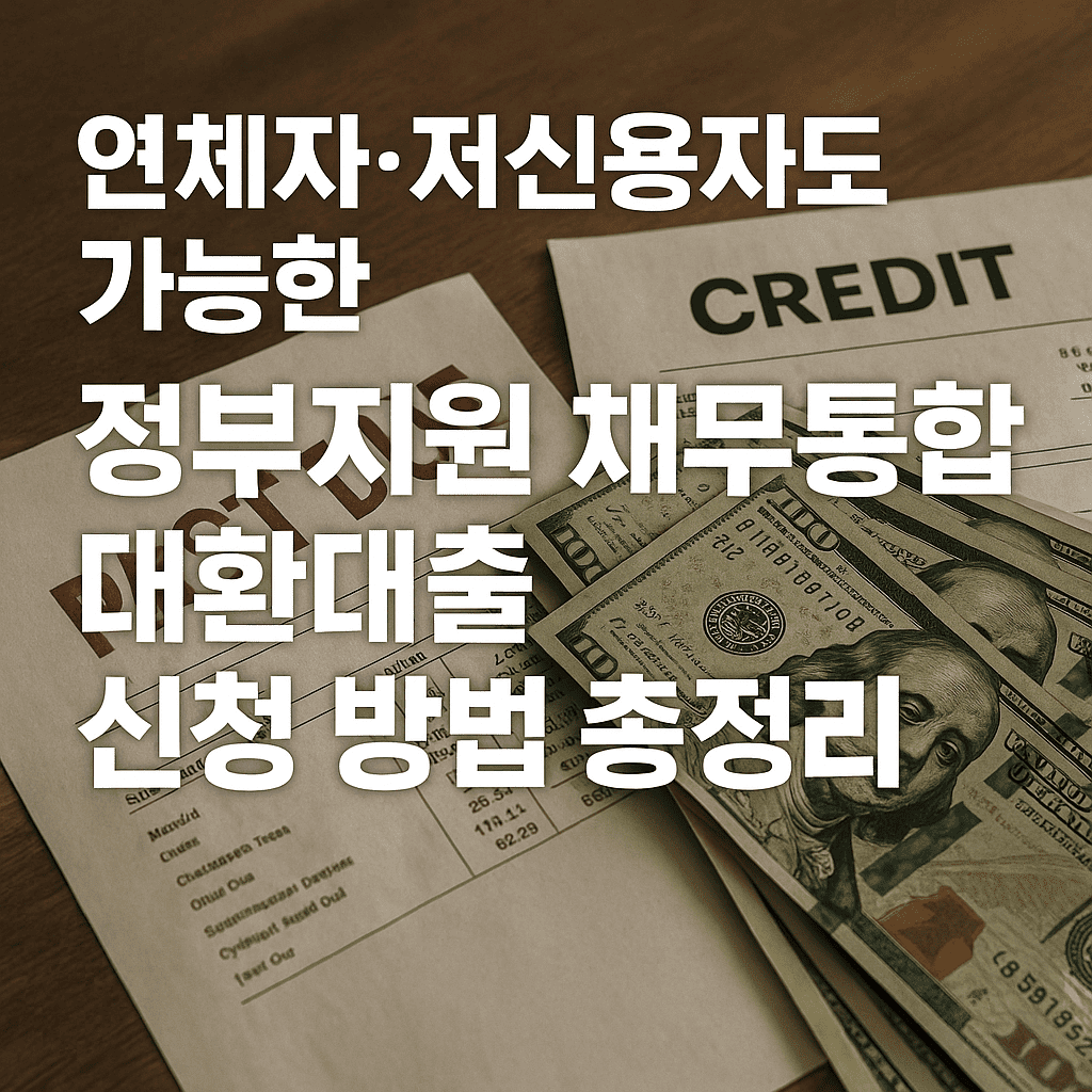 연체자·저신용자도 가능한 정부지원 채무통합 대환대출 신청 방법 총정리
