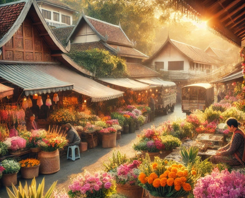 치앙마이 꽃시장