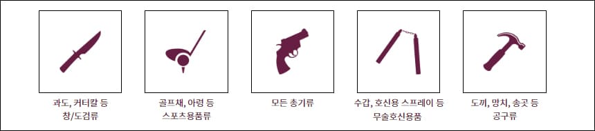 기내 반입금지