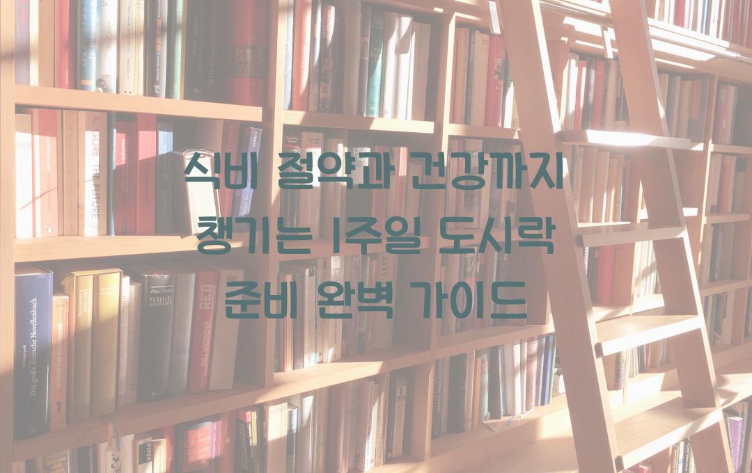 식비 절약과 건강까지 챙기는 1주일 도시락 준비 완벽 가이드