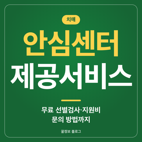 치매 안심센터 제공서비스 무료 선별검사 지원비 문의 방법 안내 썸네일