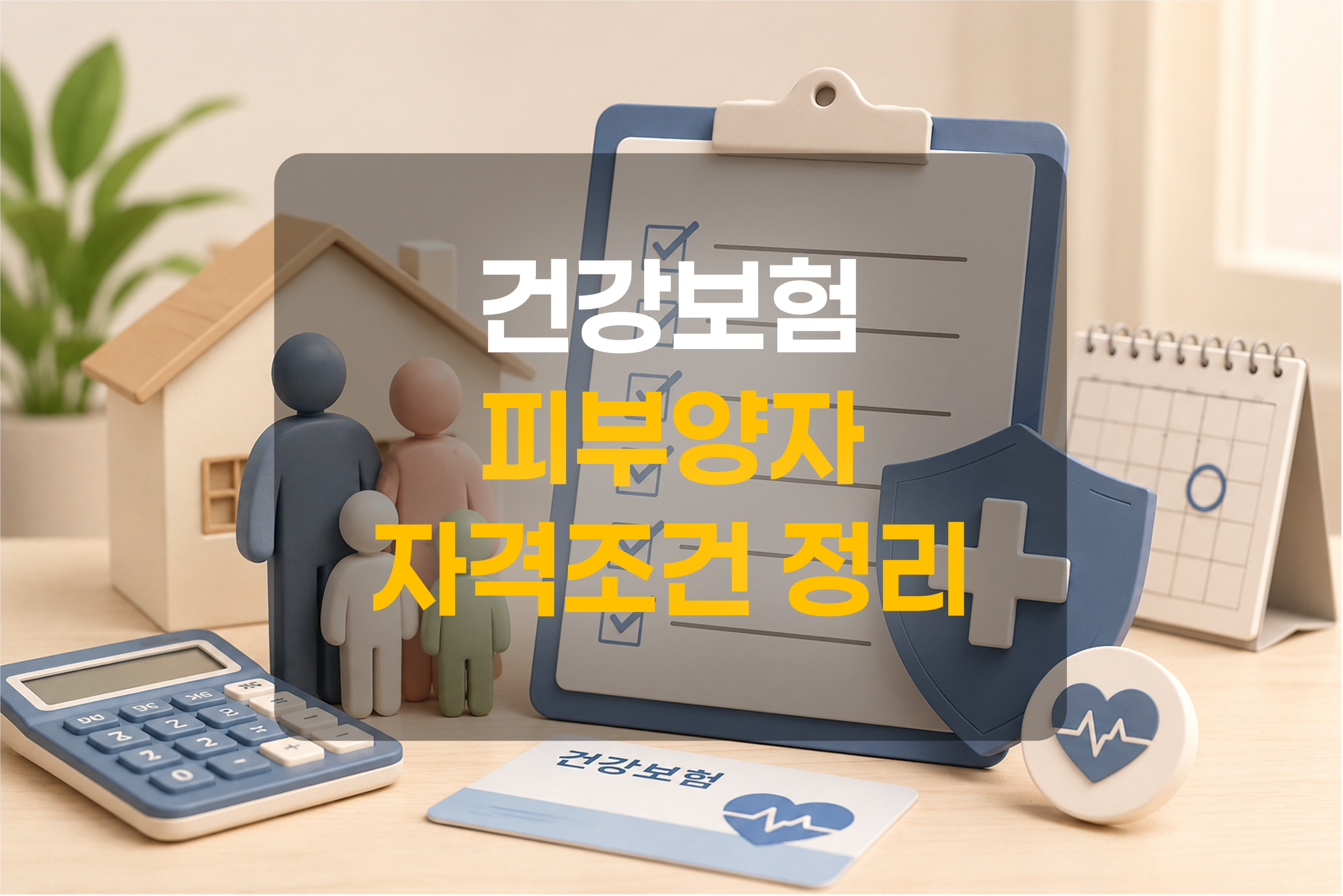 건강보험과 체크리스트를 표현한 그림