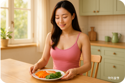 충분한 수분 섭취와 식단 관리