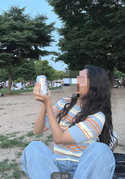 긴머리-히피펌-4개월차