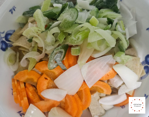 어묵볶음-어묵과 야채 준비