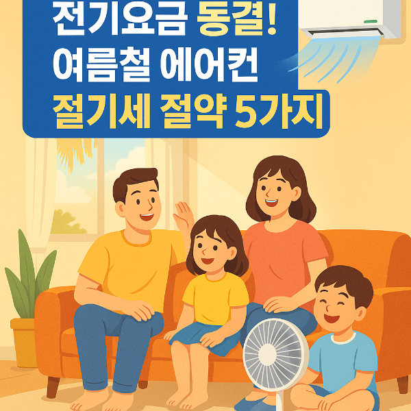 전기요금 동결! 여름철 에어컨 전기세 절약 꿀팁 5가지