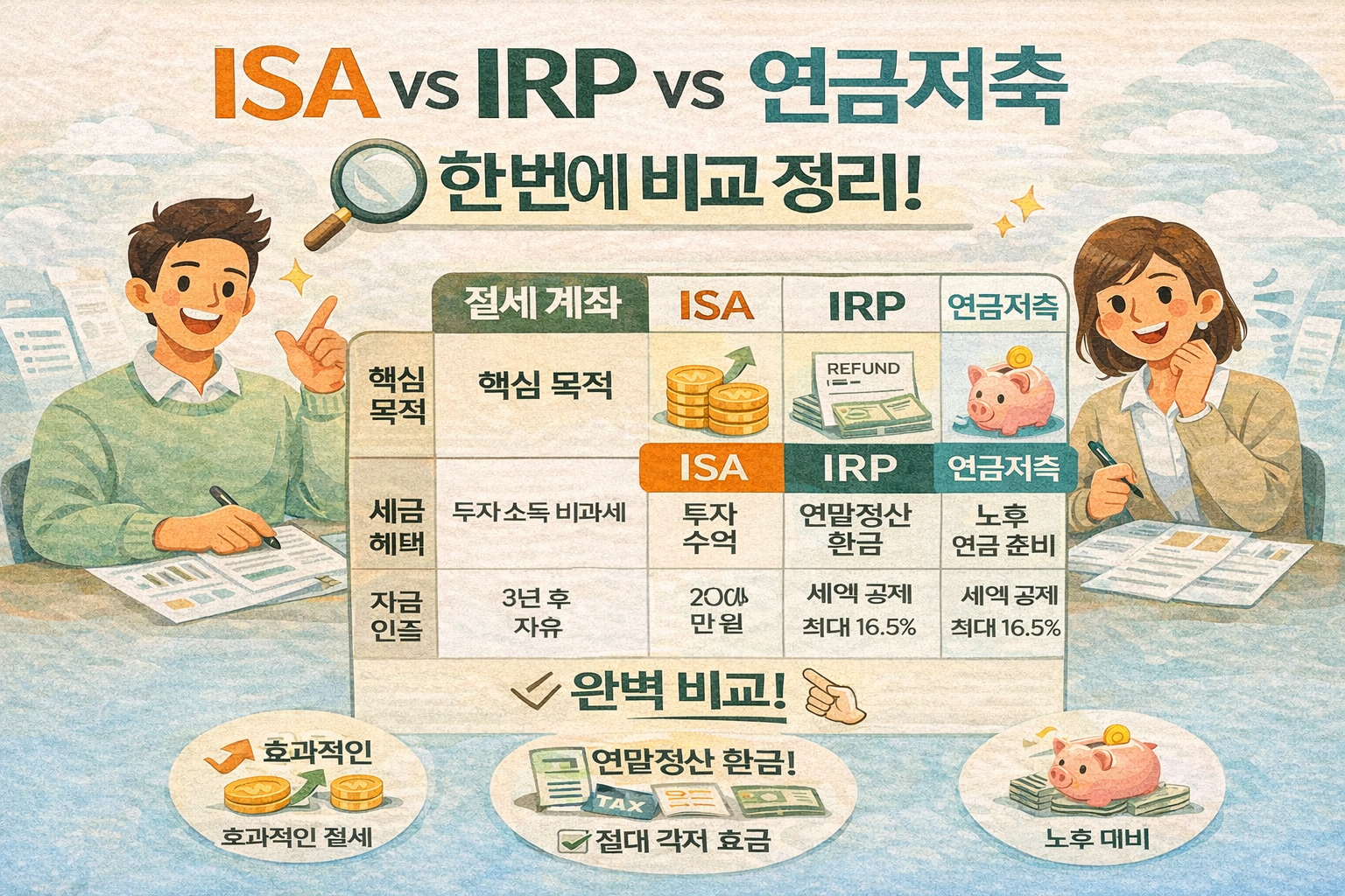 ISA vs IRP vs 연금저축 비교 완전 정리해서 알아보기