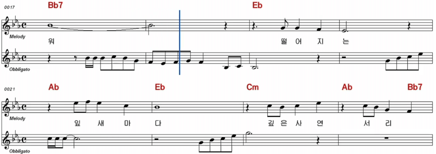 김지애 무명초 악보