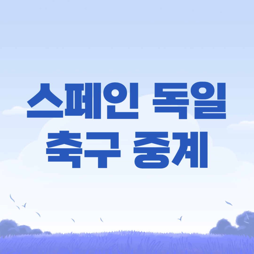 2024년 07월 06일 스페인 독일 중계