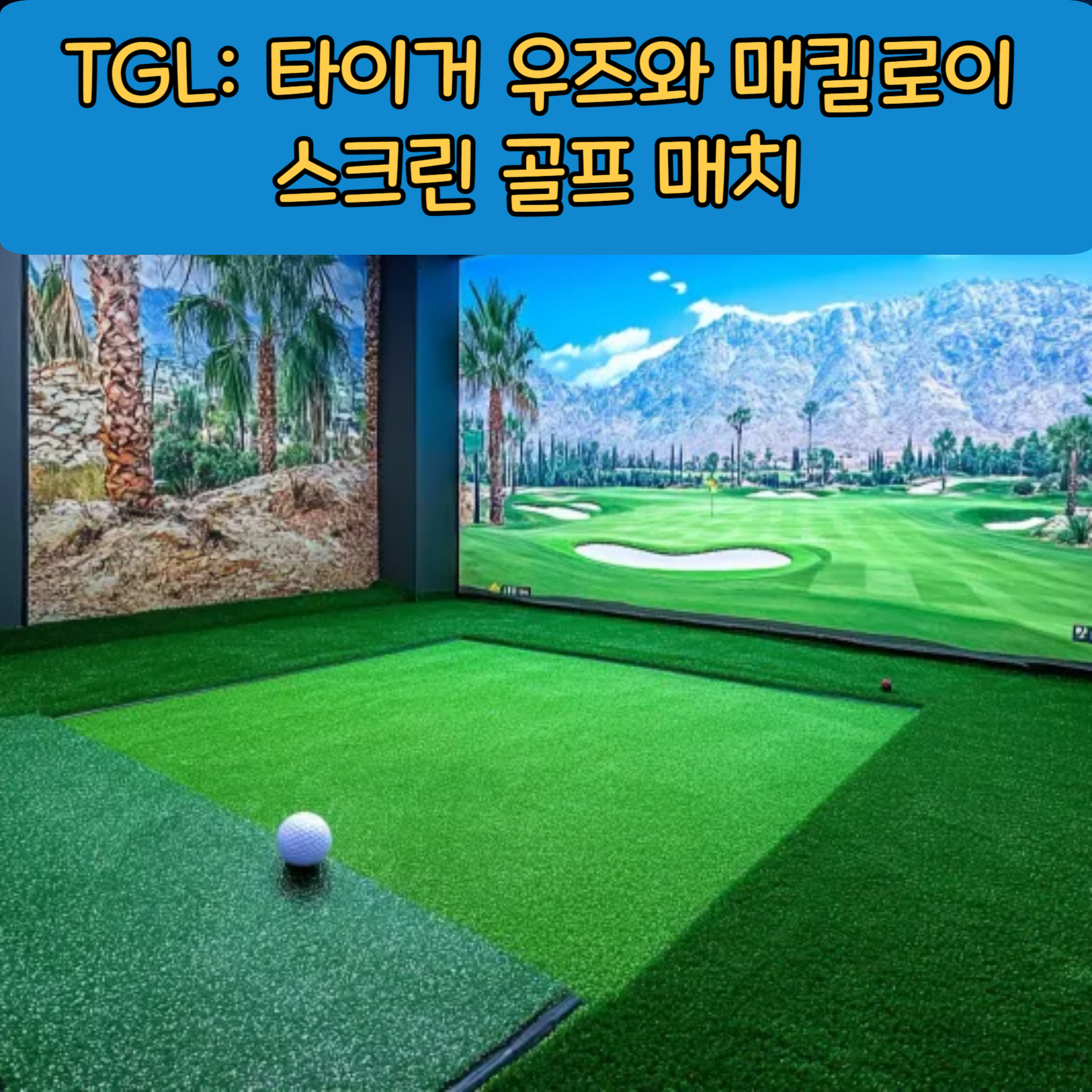 TGL: 타이거 우즈와 매킬로의 
스크린 골프 매치