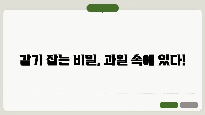 감기에 좋은 과일