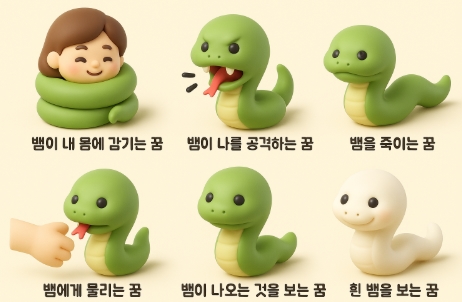 뱀 꿈해몽 풀이 길몽 흉몽