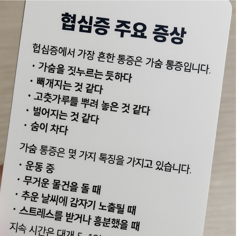 협심증 전조증상