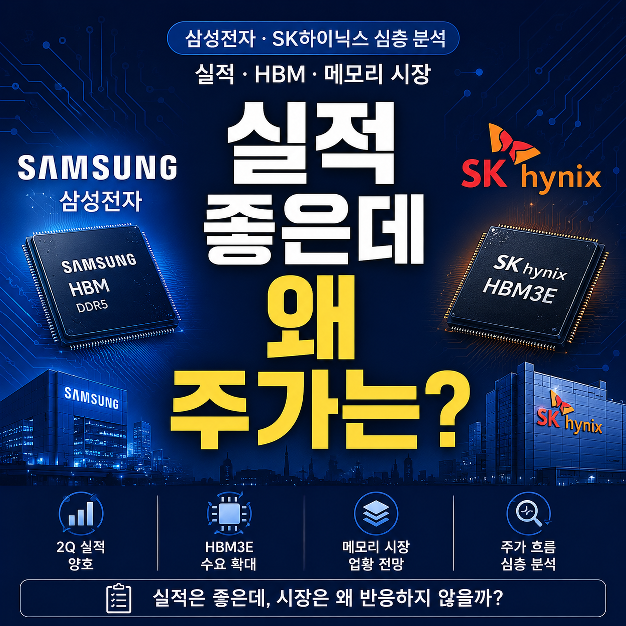 삼성전자와 SK하이닉스 실적과 반도체 주가 하락 이유