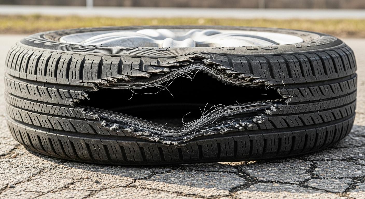 자동차타이어찢어진꿈