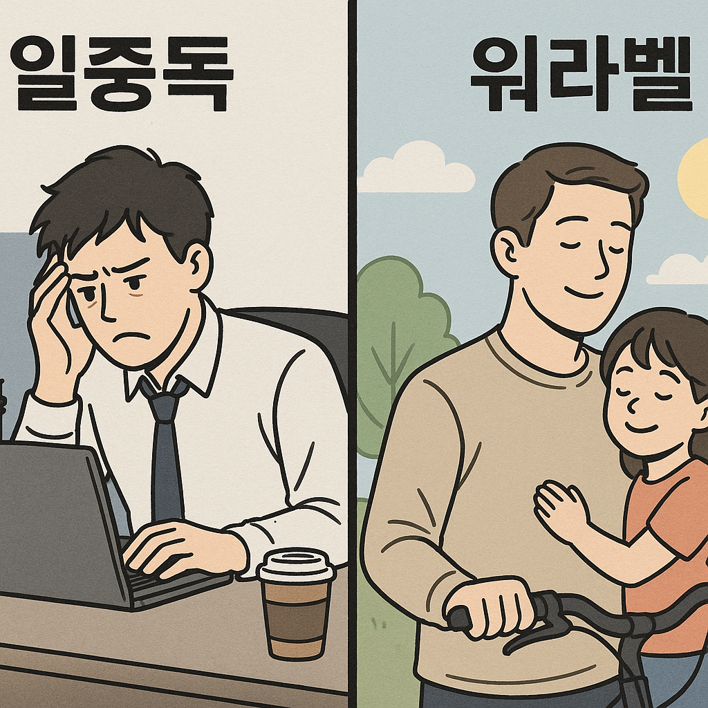 일중독vs워라밸 비교