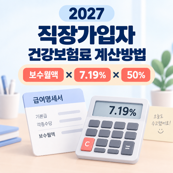 2027 직장가입자 건강보험료 계산방법