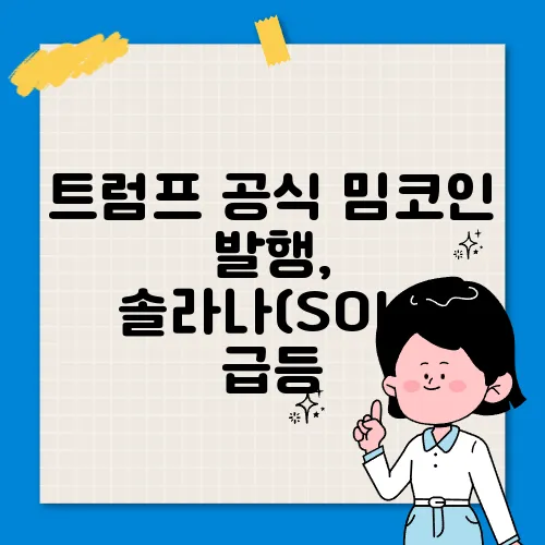 트럼프 공식 밈코인 발행, 솔라나(SOL) 급등