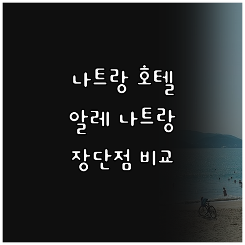 나트랑 호텔 추천 알레 나 트랑 호텔..