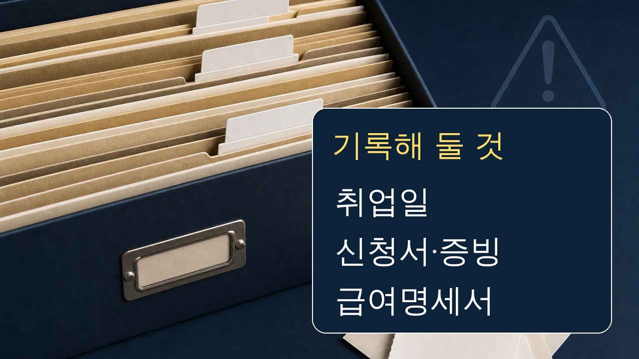 중소기업 취업자 소득세 감면 전 서류 보관과 신청 순서를 점검하는 체크리스트 장면