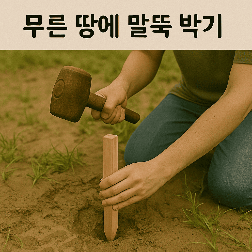 무른 땅에 말뚝 박기