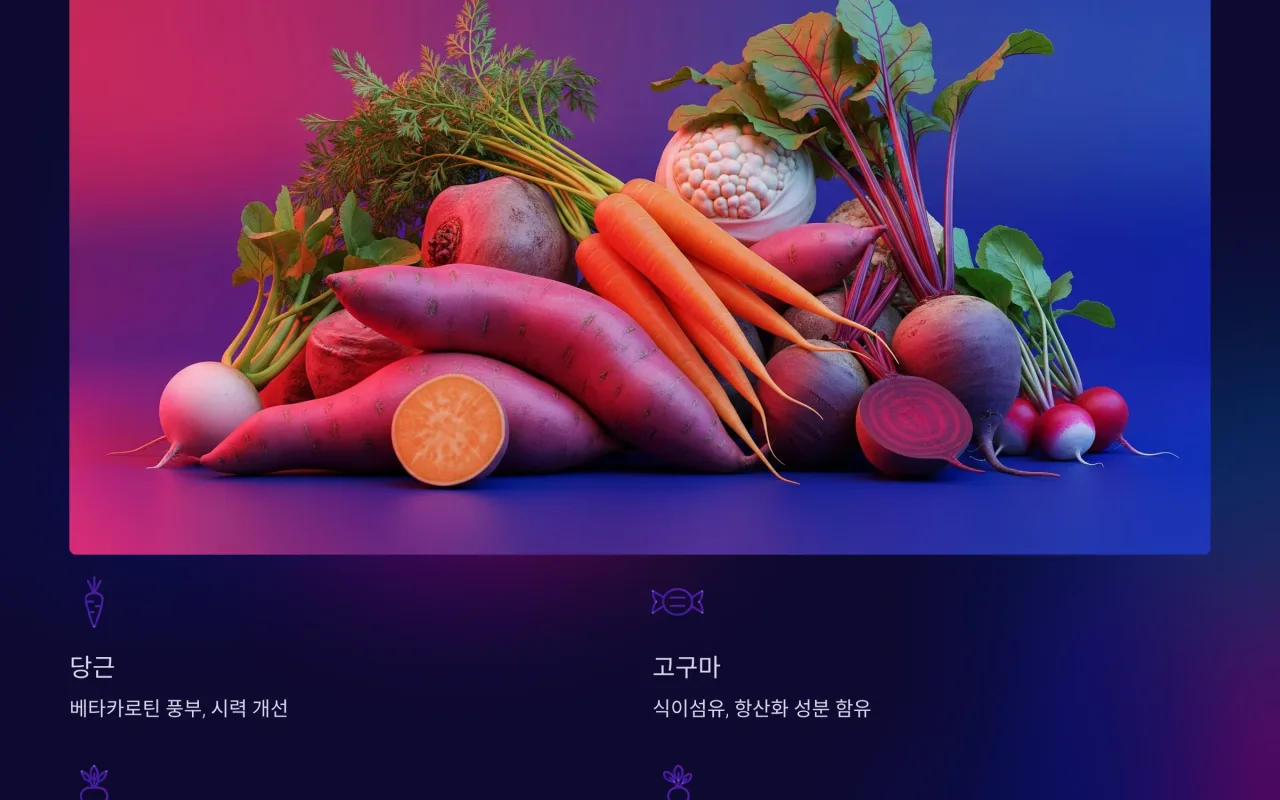 대표적인 가을 뿌리채소 종류