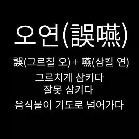 오연(誤嚥) 뜻