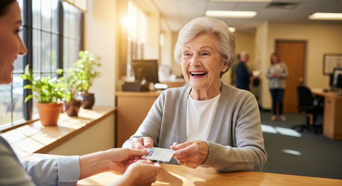 운전면허 반납 지원금을 신청하는 노인 모습