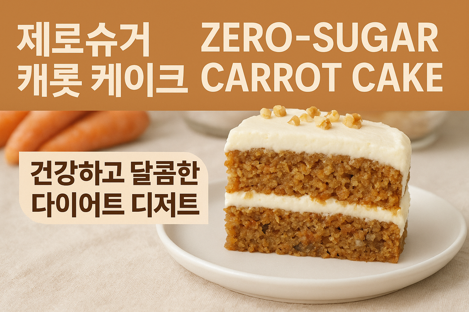 제로슈거 캐롯 케이크