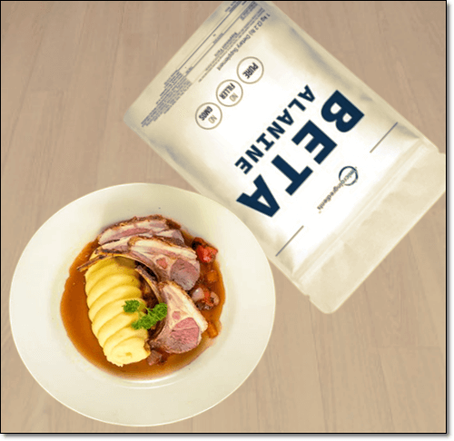 베타 알라닌 분말과 음식