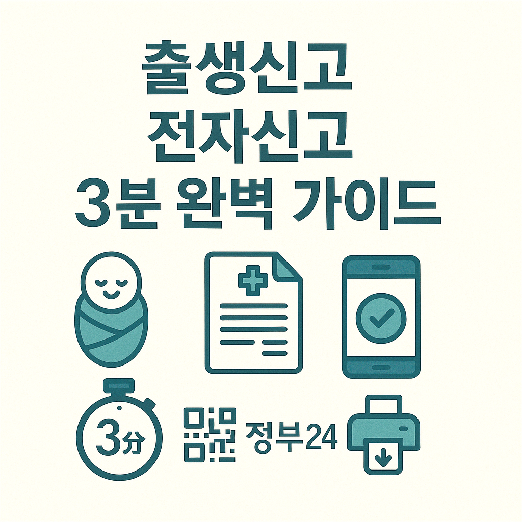 출생신고 전자신고 3분 완벽 가이드