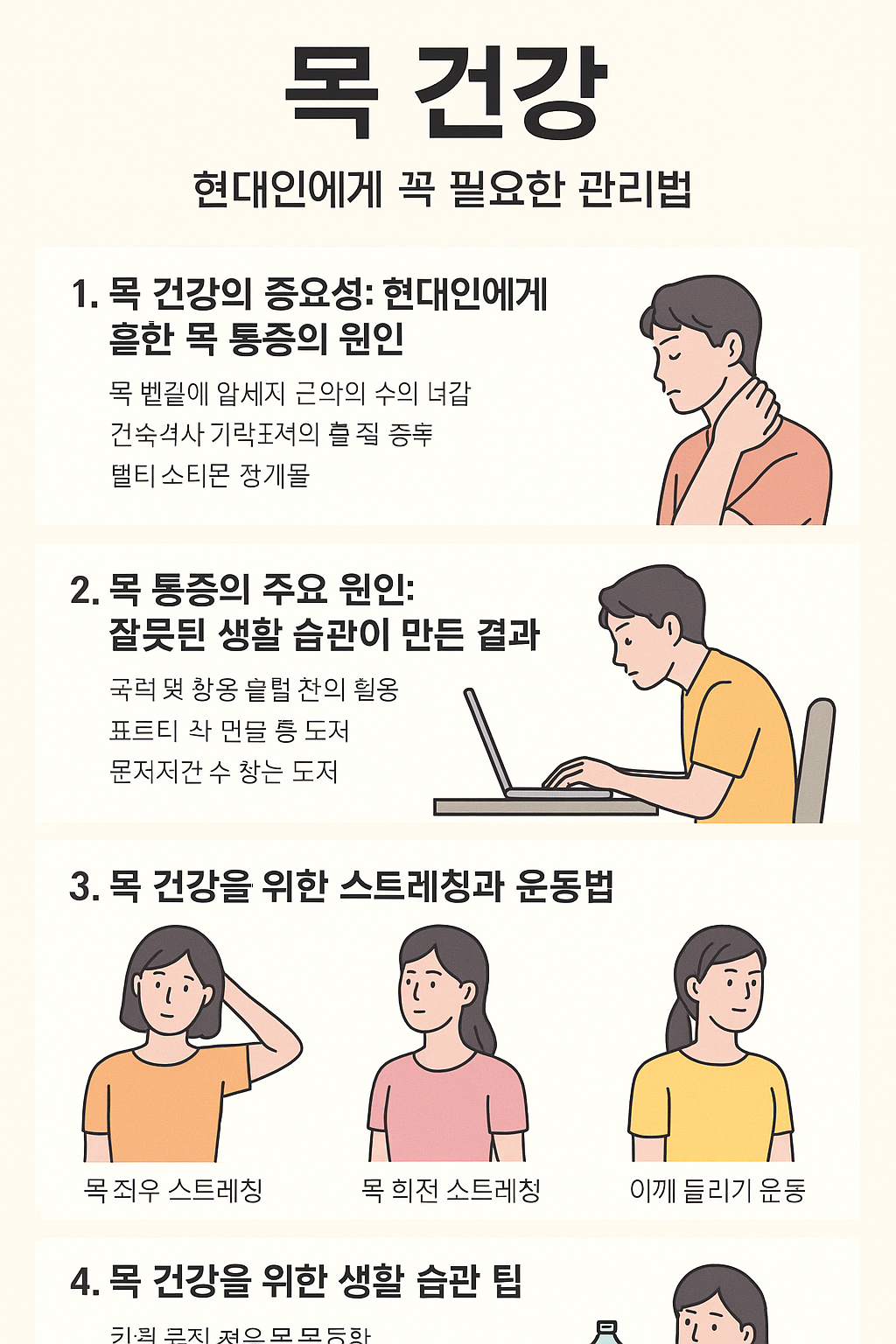 목 건강, 현대인에게 꼭 필요한 관리법