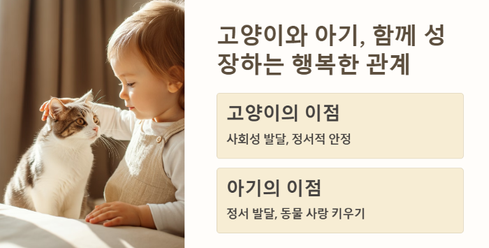 고양이와 아기, 함께 성장하는 행복한 관계