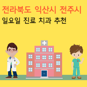 전라북도 익산시 전주시 일요일 진료 치과 추천