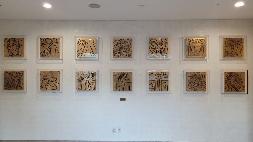 가재울성당 옛날 성전에 있던 십자가의 길